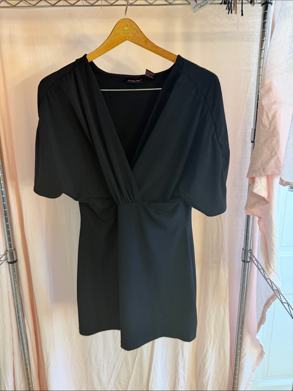 Shape FX Black V-Neck Dolman Sleeve Tunic